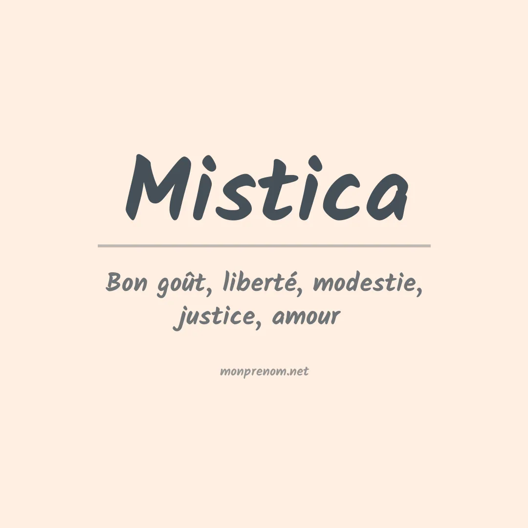 Signification du prénom Mistica