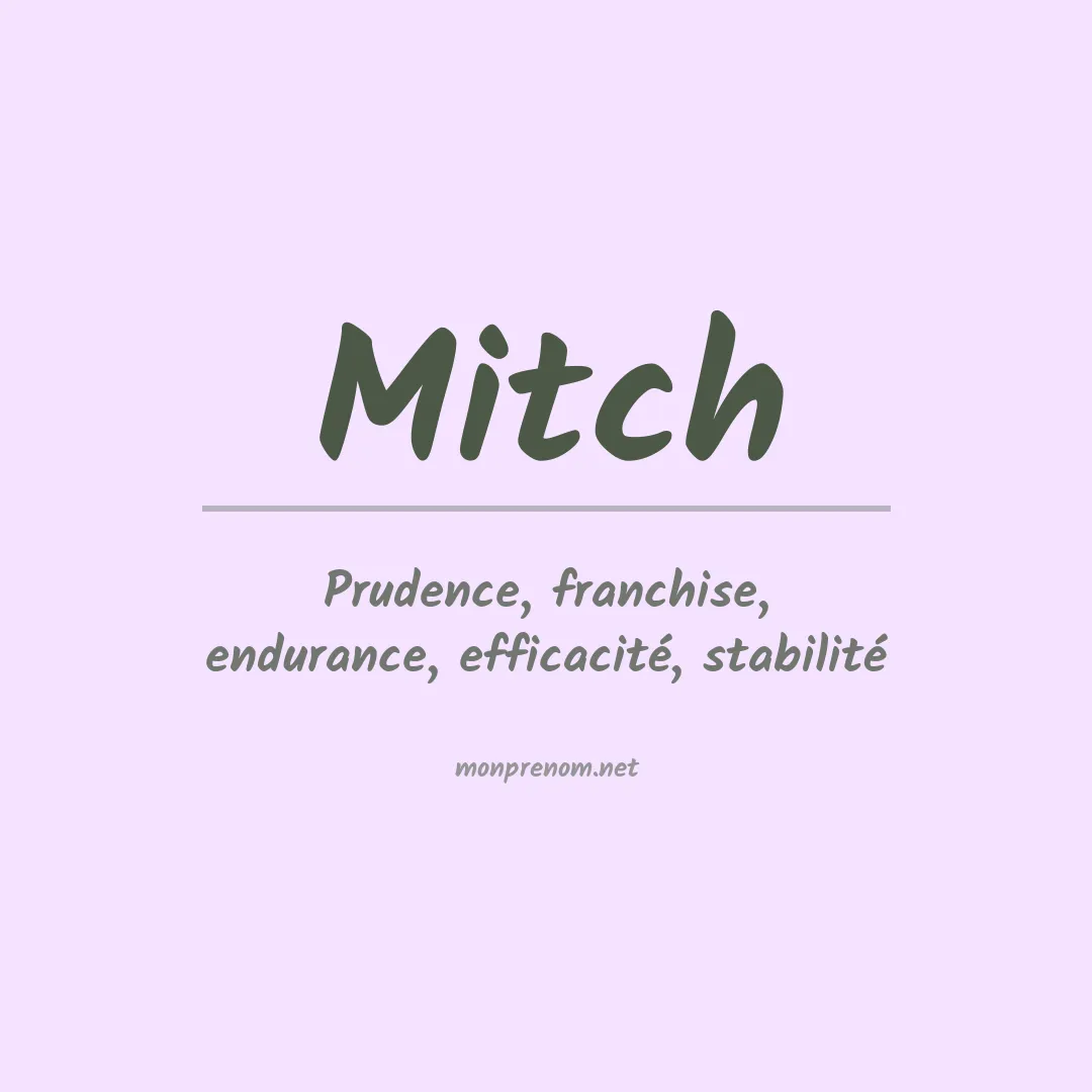 Prénom Mitch
