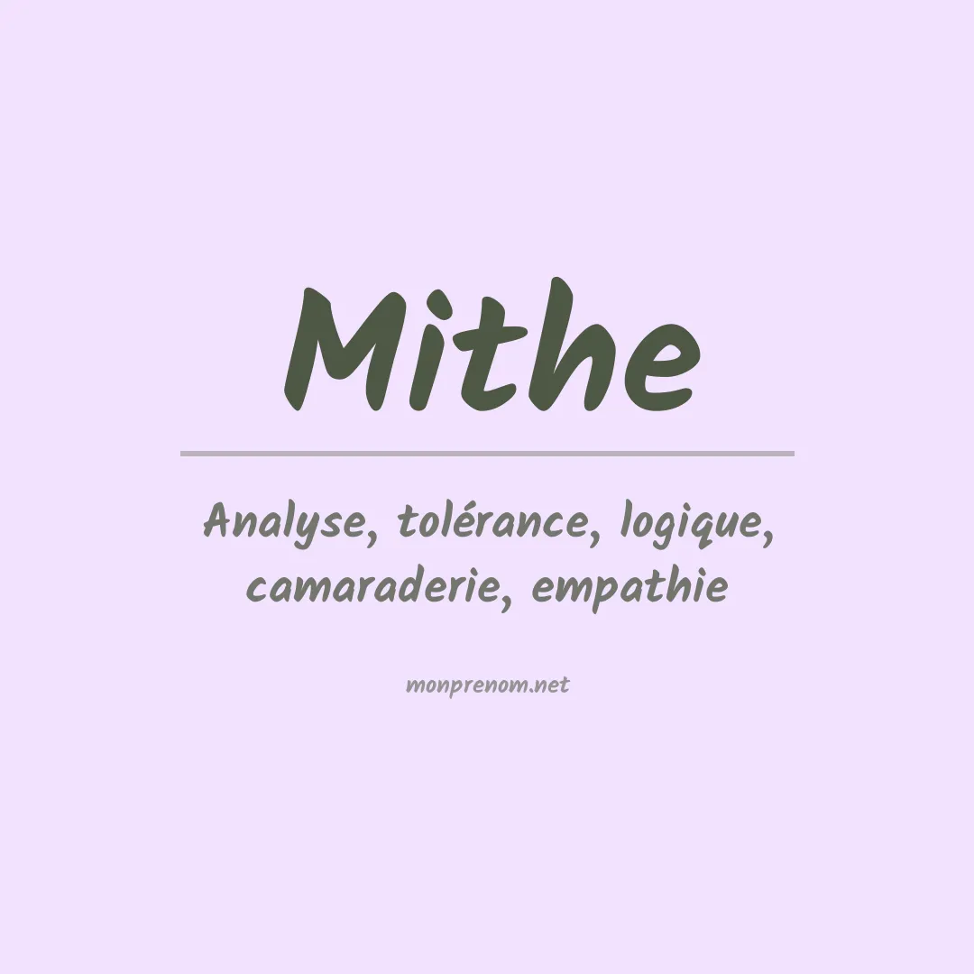 Prénom Mithe