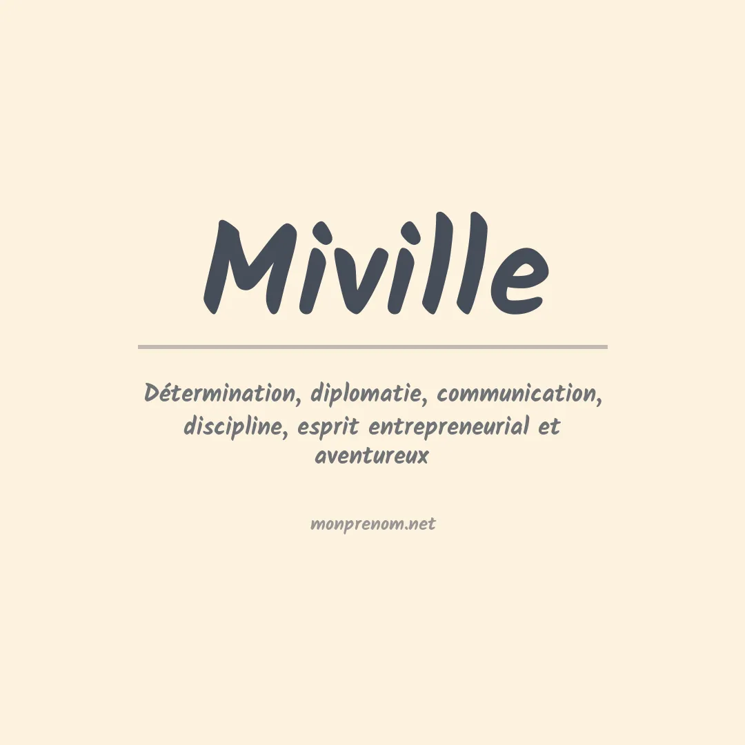 Prénom Miville