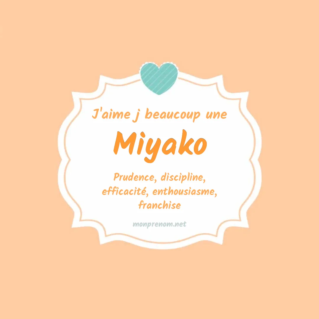 J'aime beaucoup Miyako