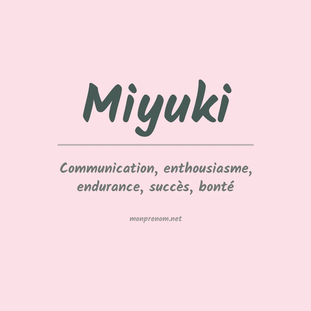 Prénom Miyuki