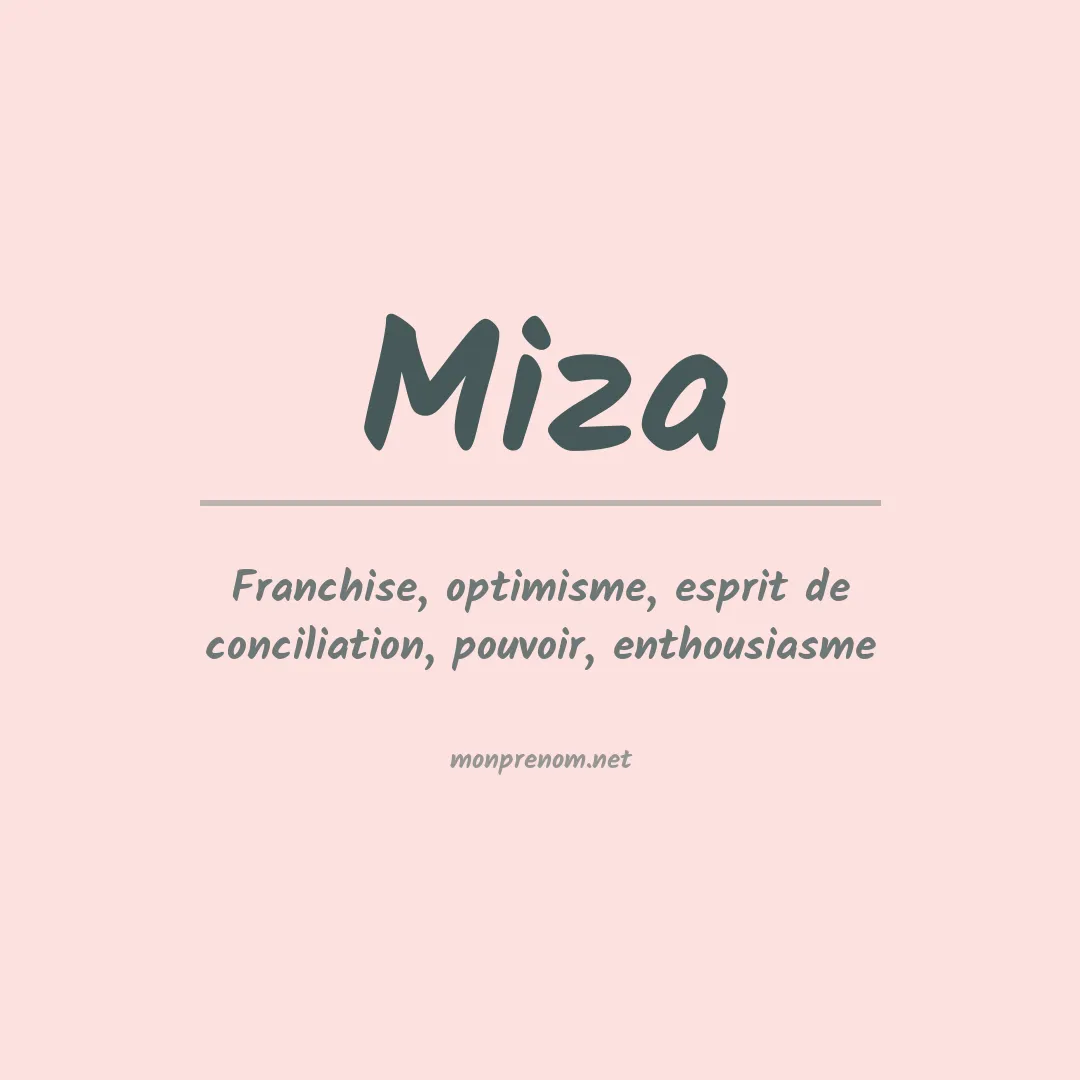 Signification du prénom Miza