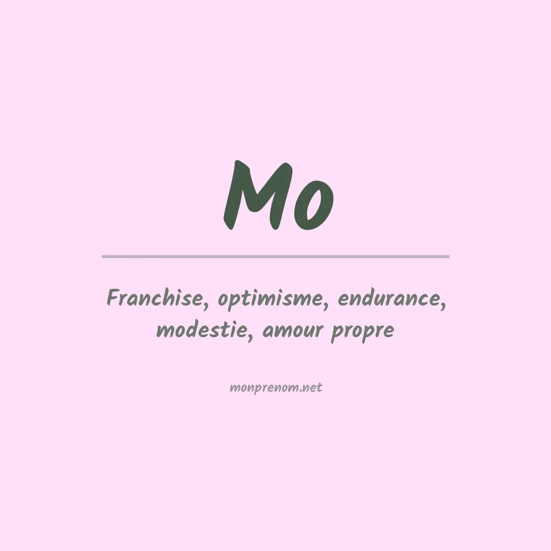 Prénom Mo