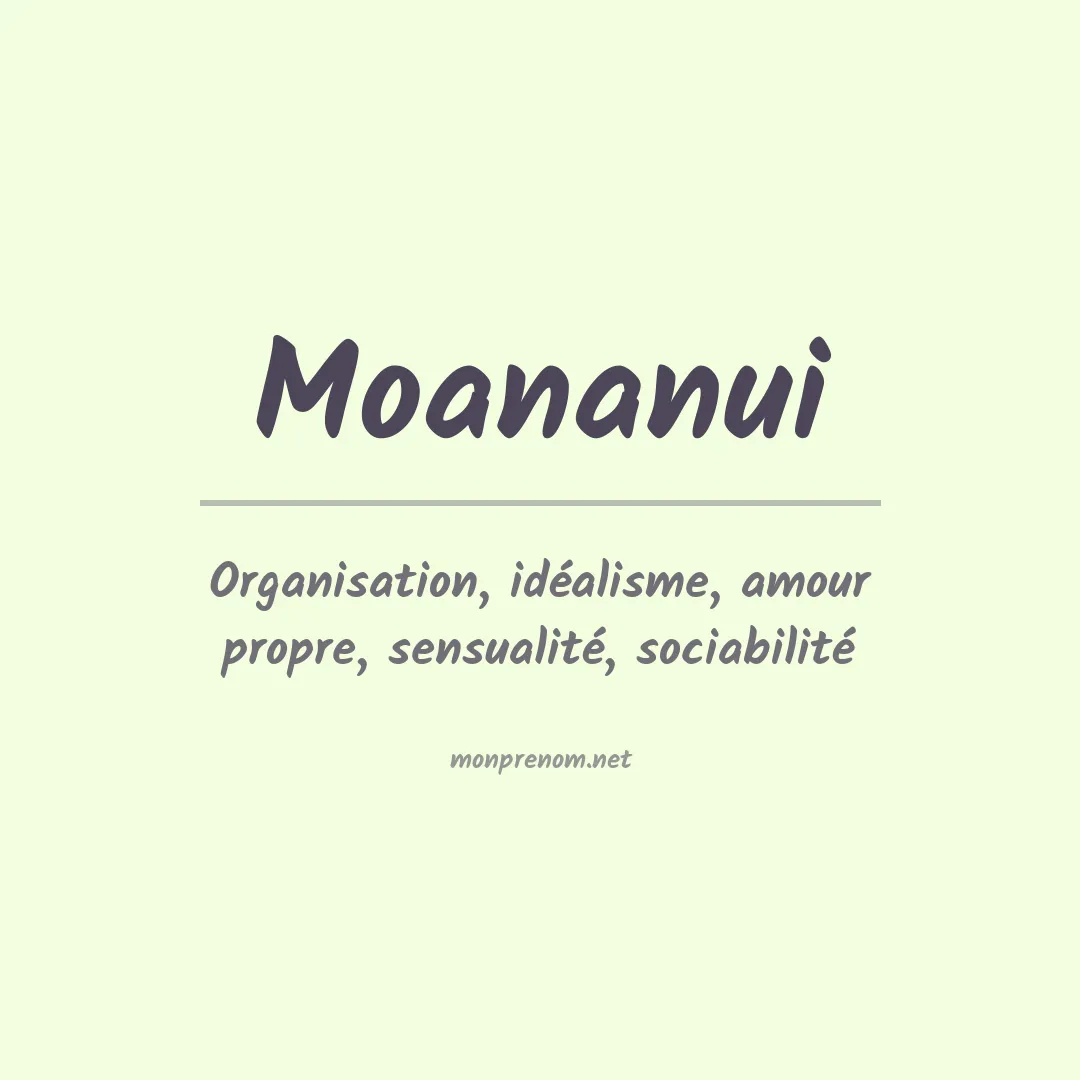 Signification du prénom Moananui
