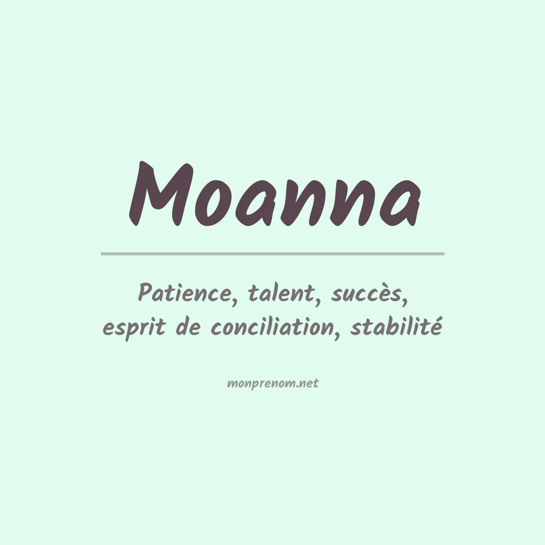 Prénom Moanna