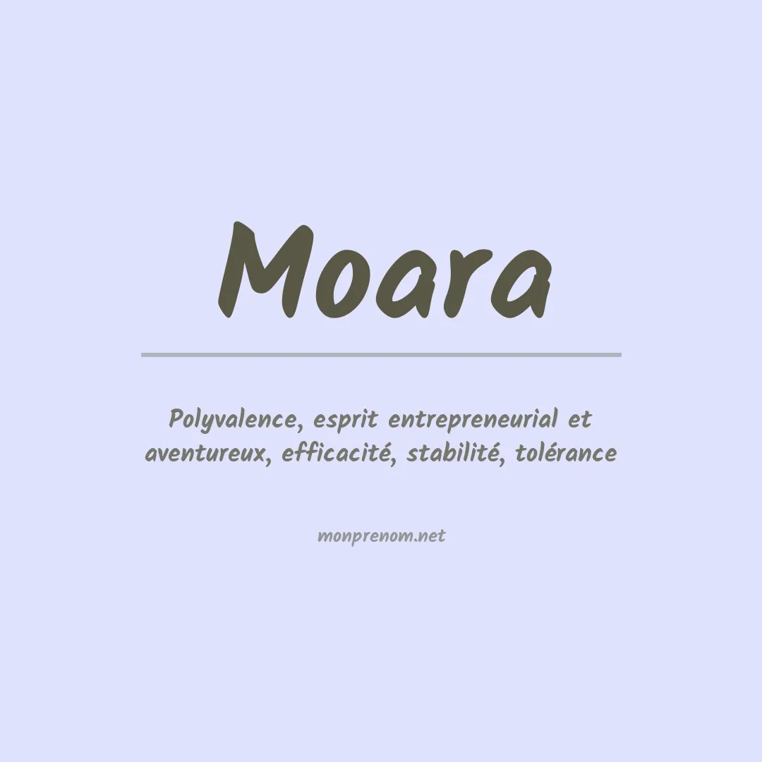 Signification du prénom Moara