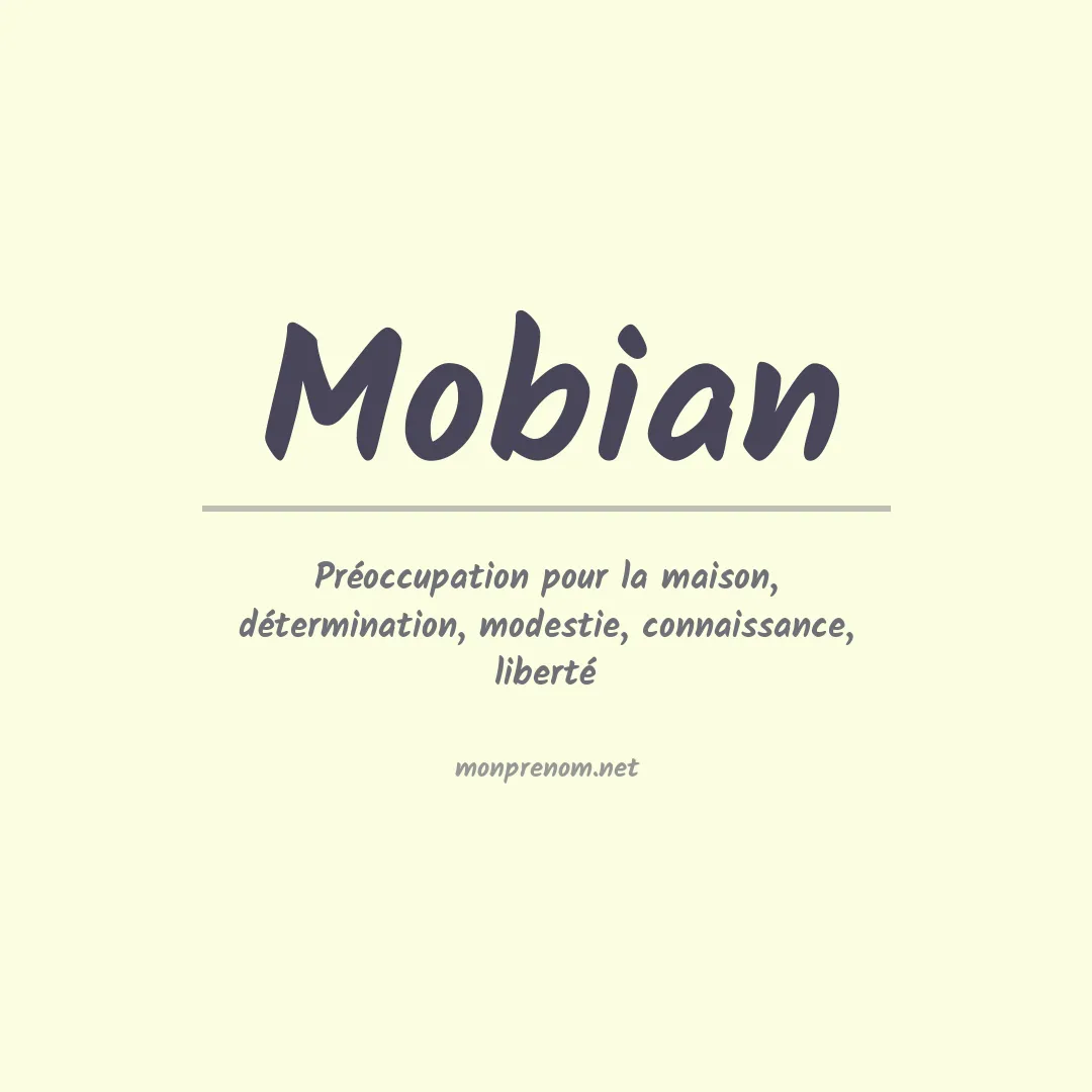 Signification du prénom Mobian