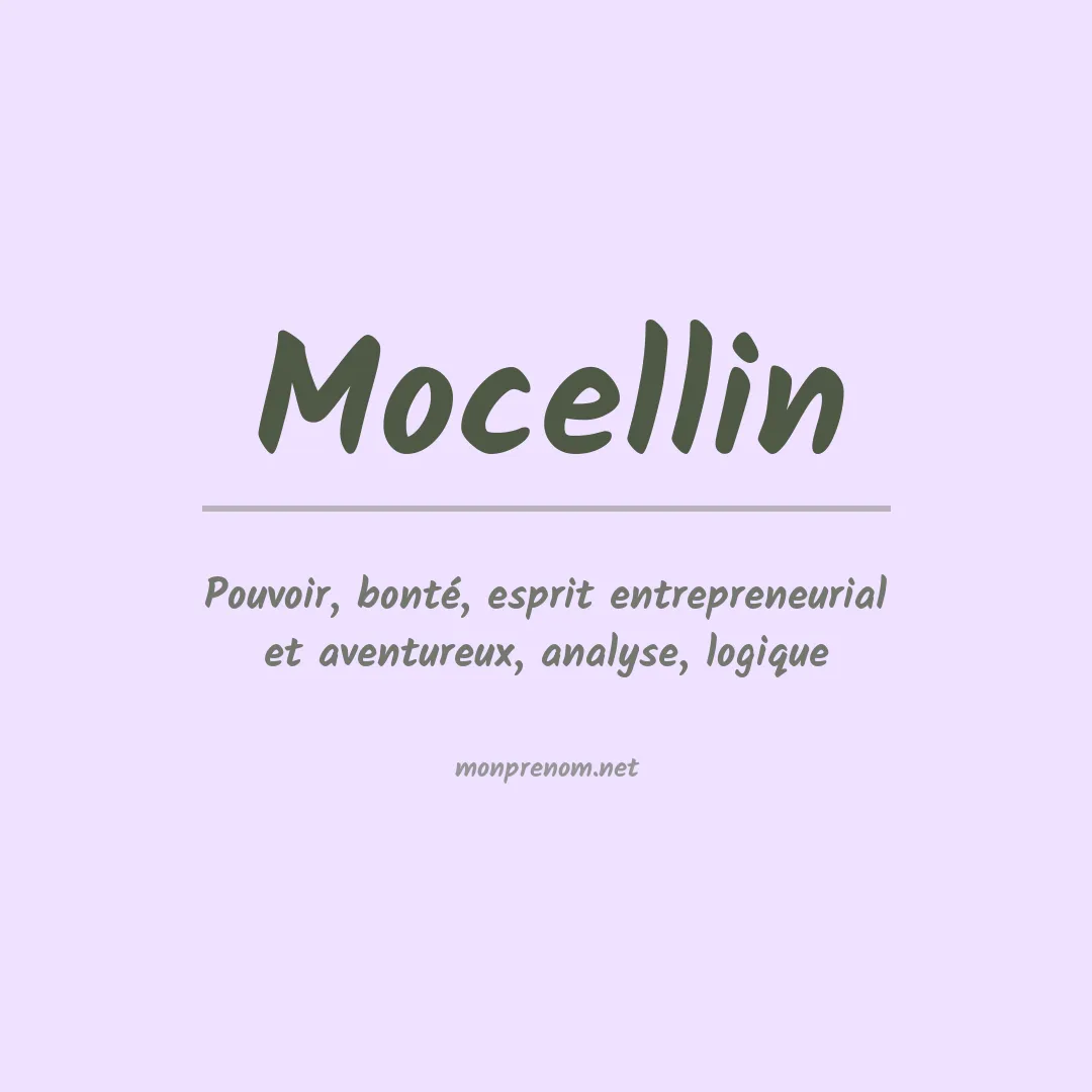 Signification du prénom Mocellin