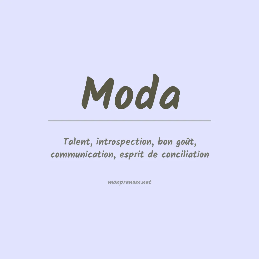 Signification du prénom Moda