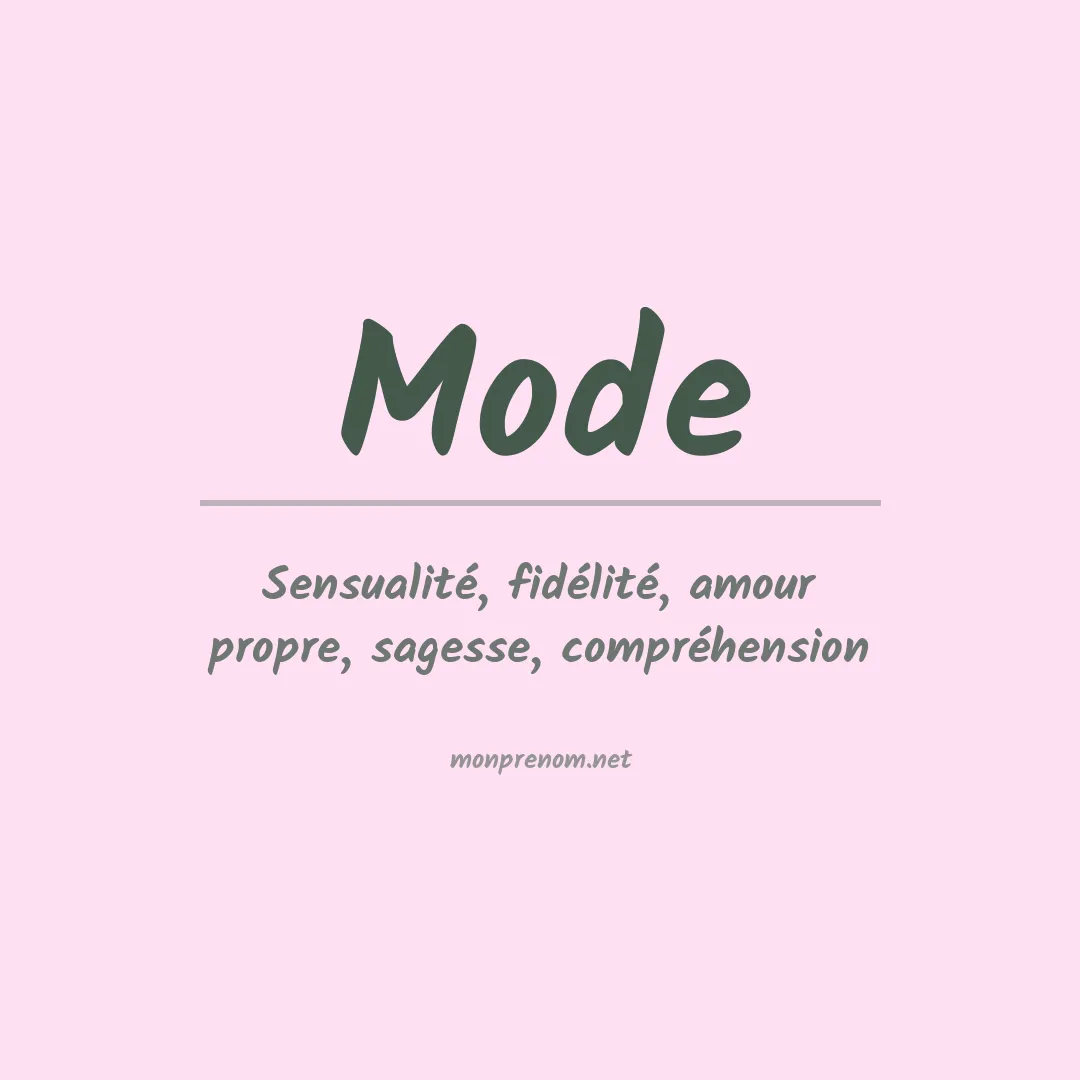 Prénom Mode