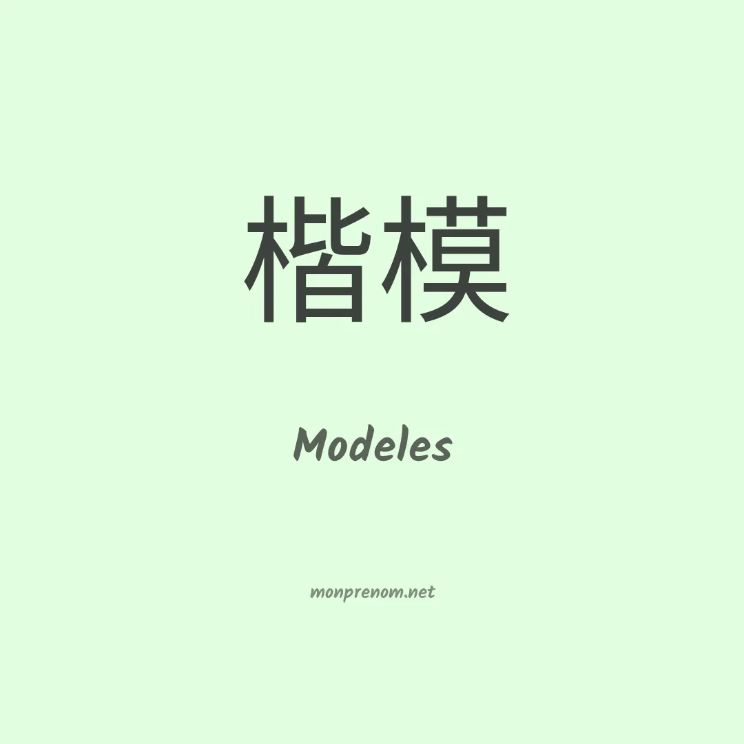Modeles en chinois