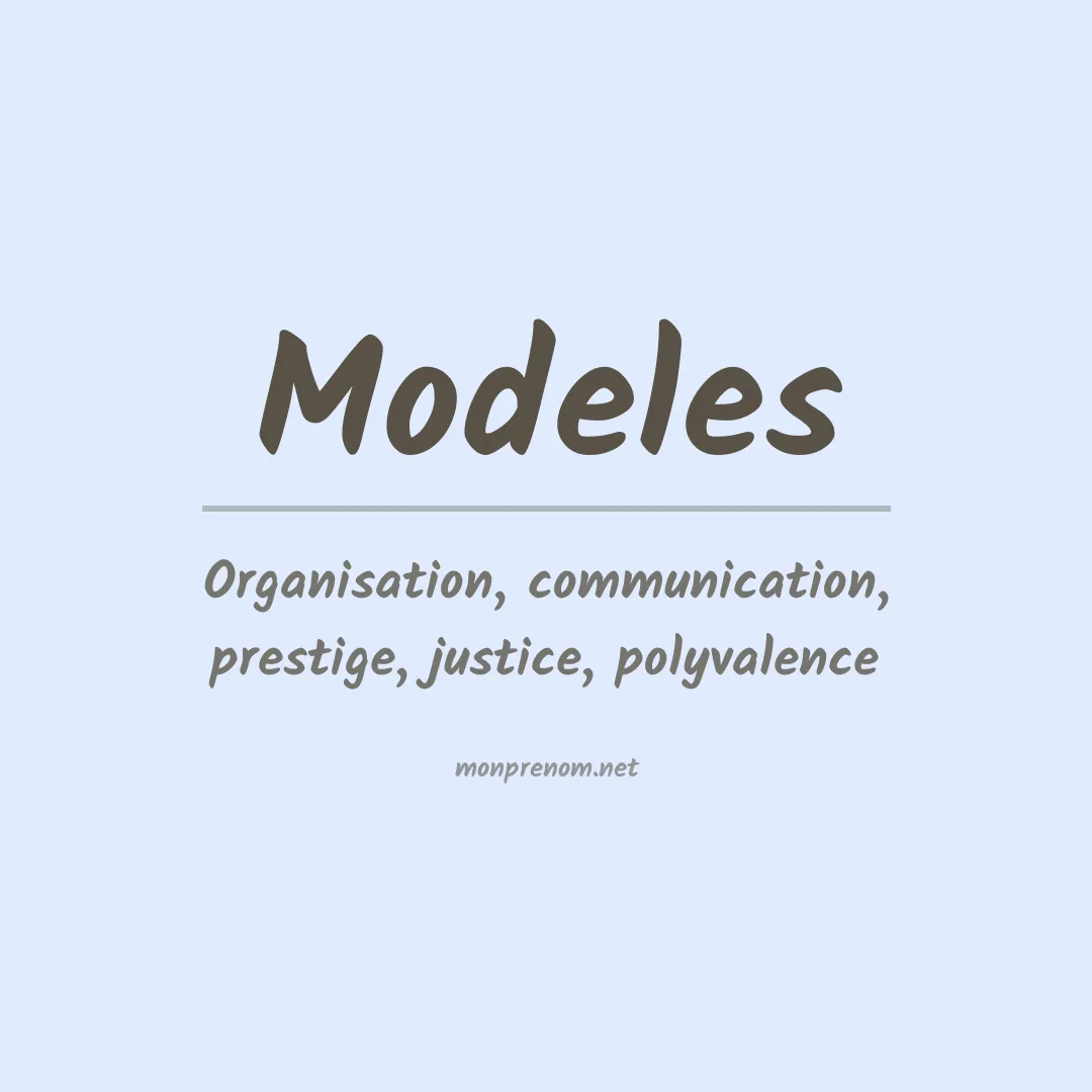Signification du prénom Modeles