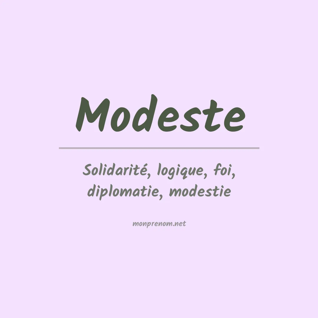 Prénom Modeste