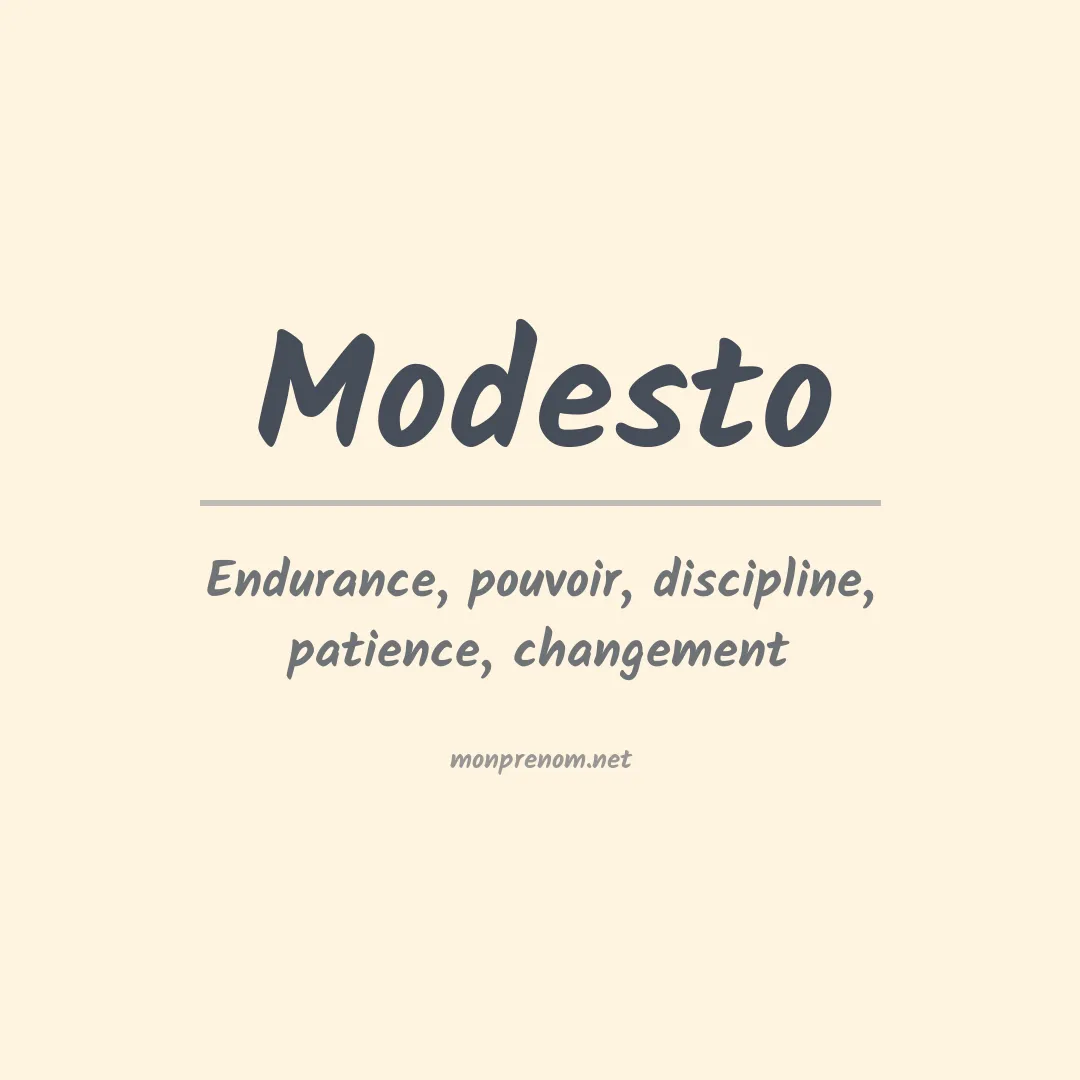 Prénom Modesto
