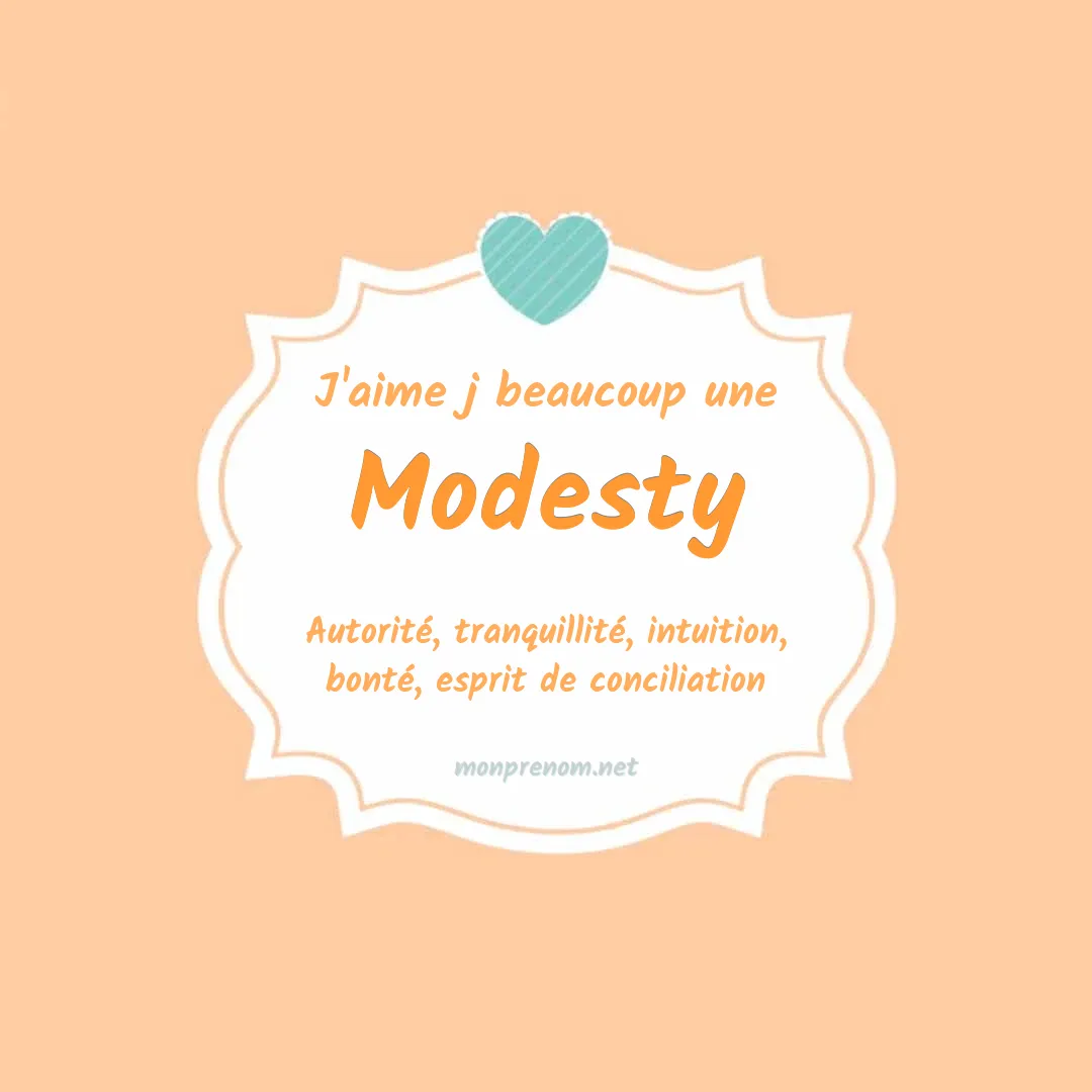 J'aime beaucoup Modesty