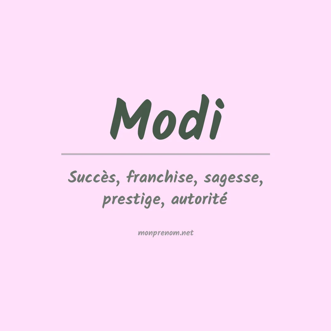 Prénom Modi