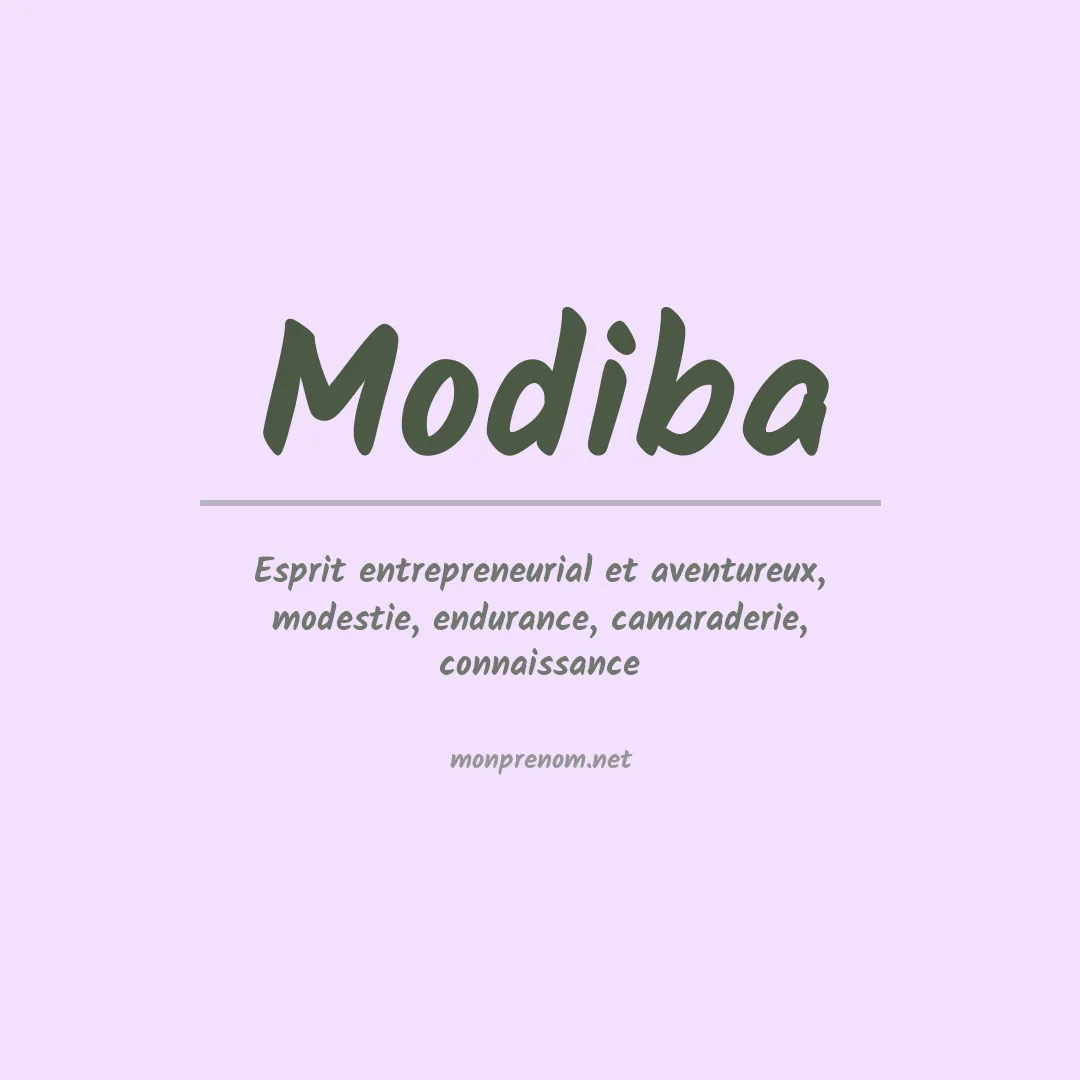 Signification du prénom Modiba