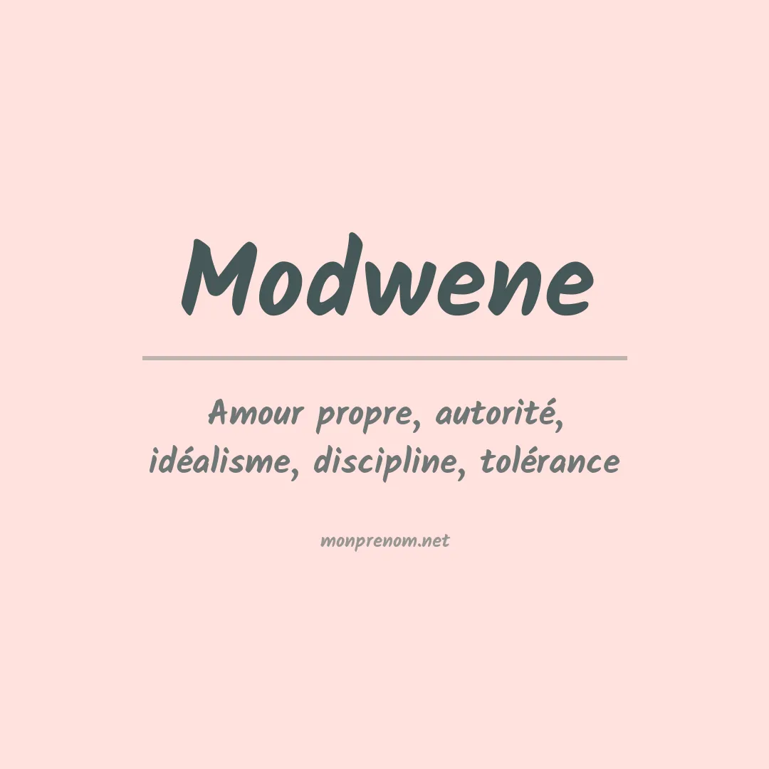 Signification du prénom Modwene