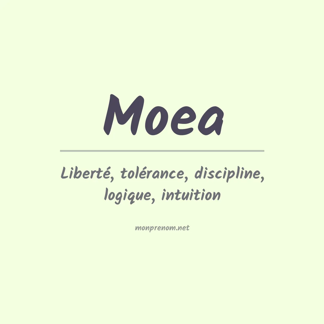 Signification du prénom Moea