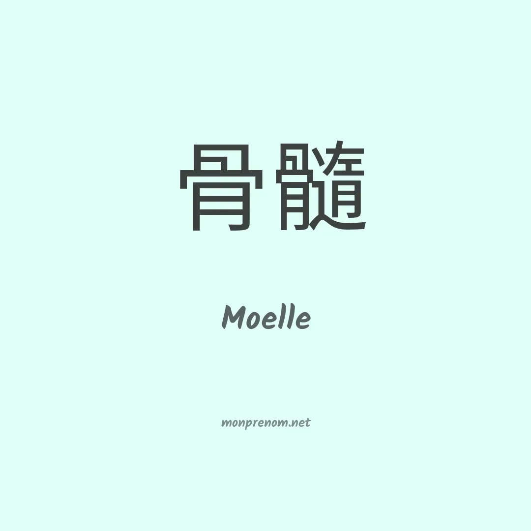 Moelle en chinois