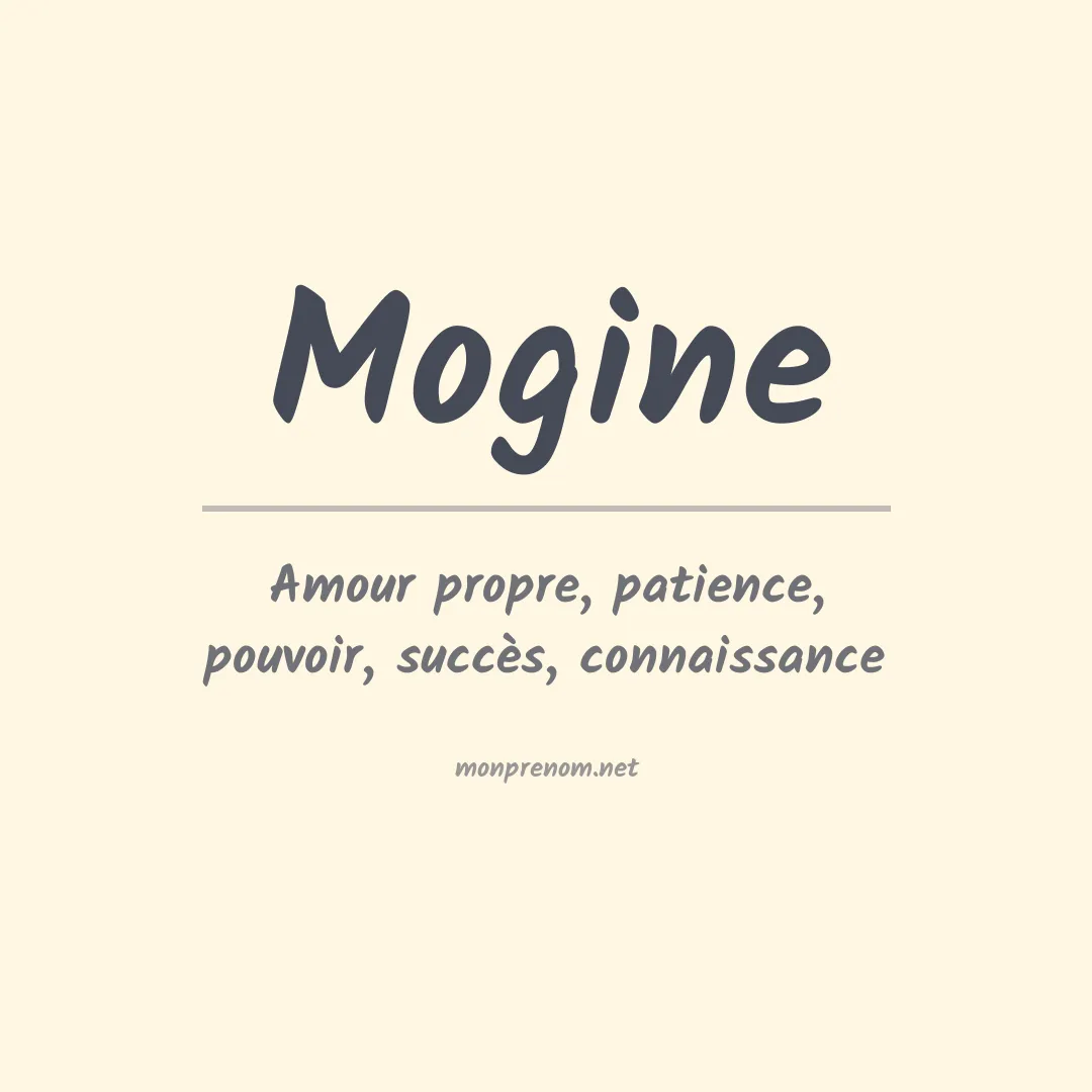 Signification du prénom Mogine