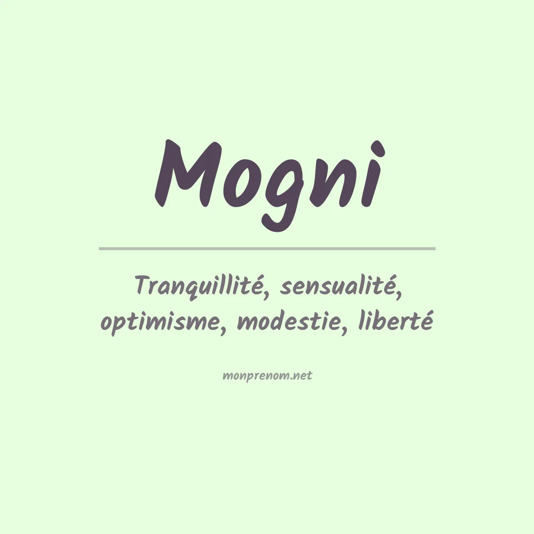 Signification du prénom Mogni