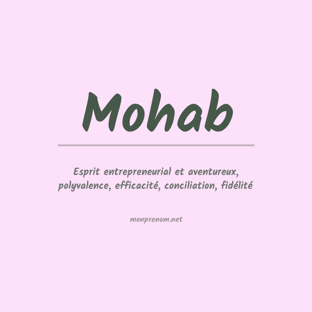 Signification du prénom Mohab