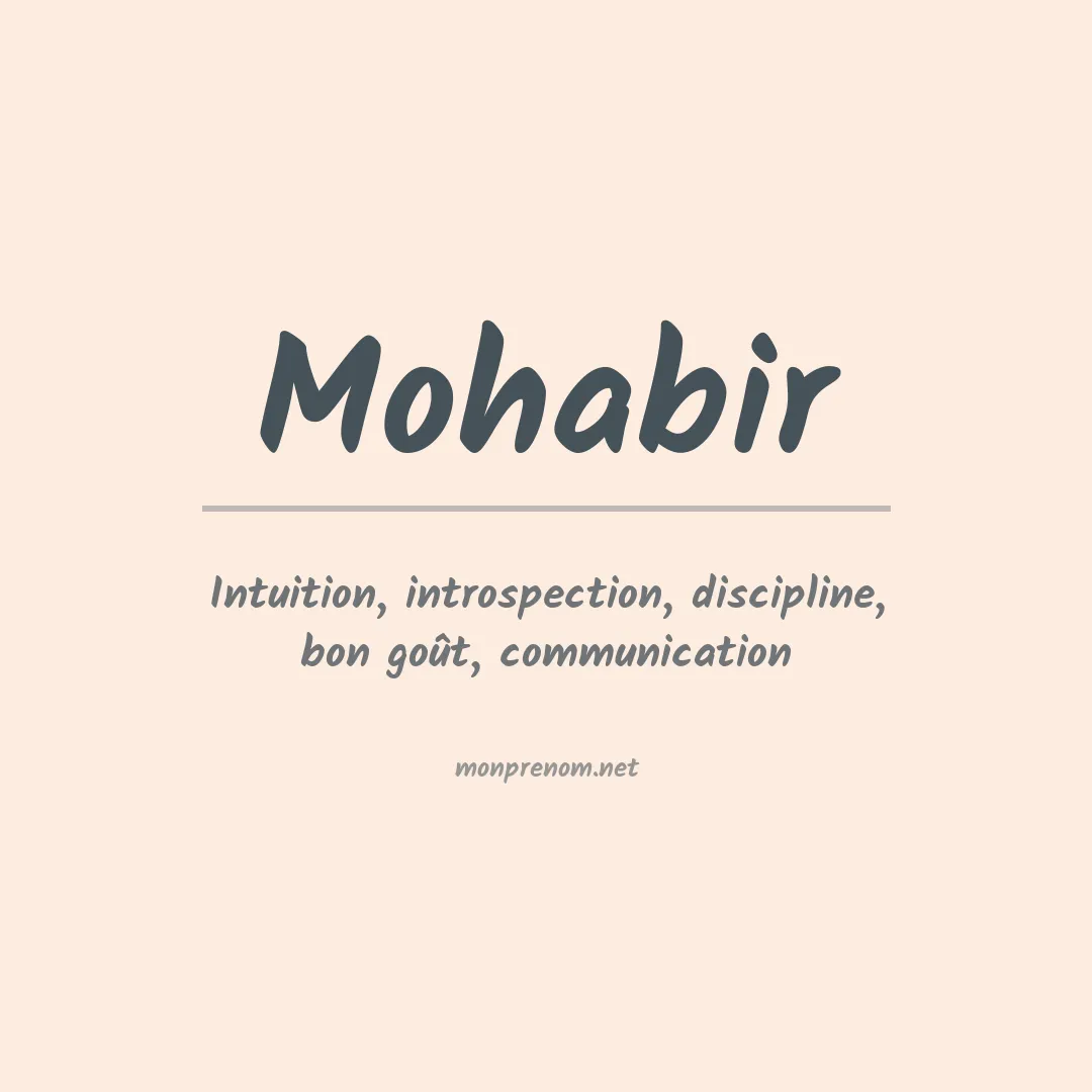 Prénom Mohabir
