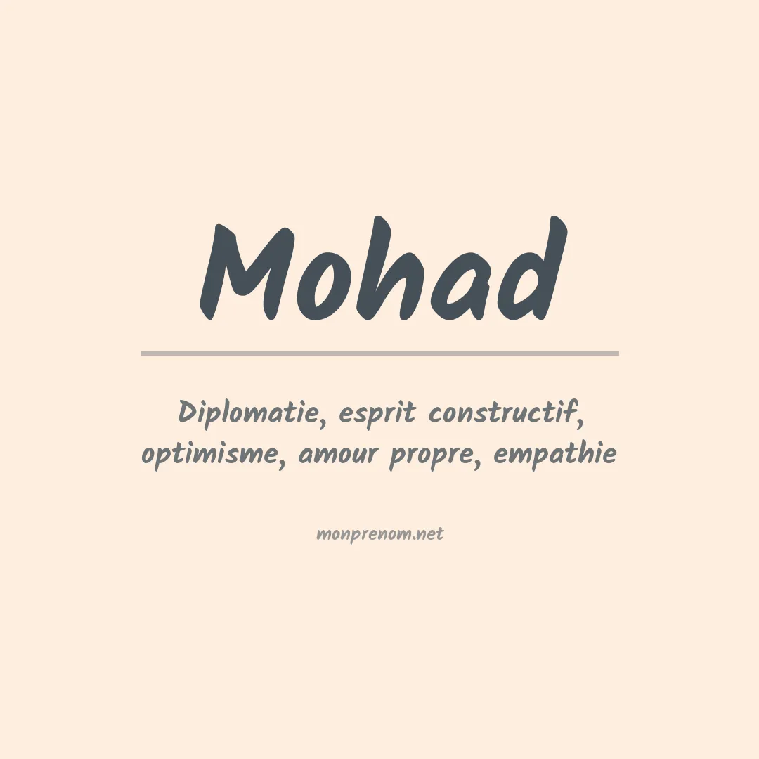 Signification du prénom Mohad
