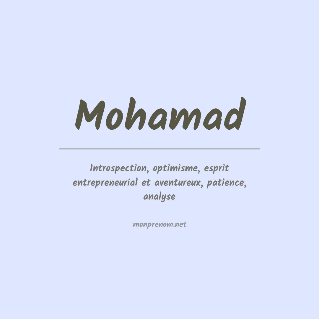 Prénom Mohamad