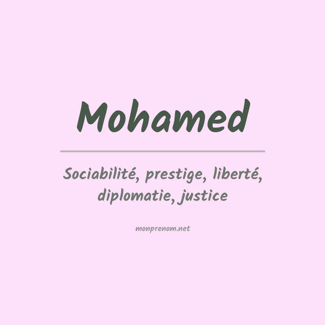 Prénom Mohamed