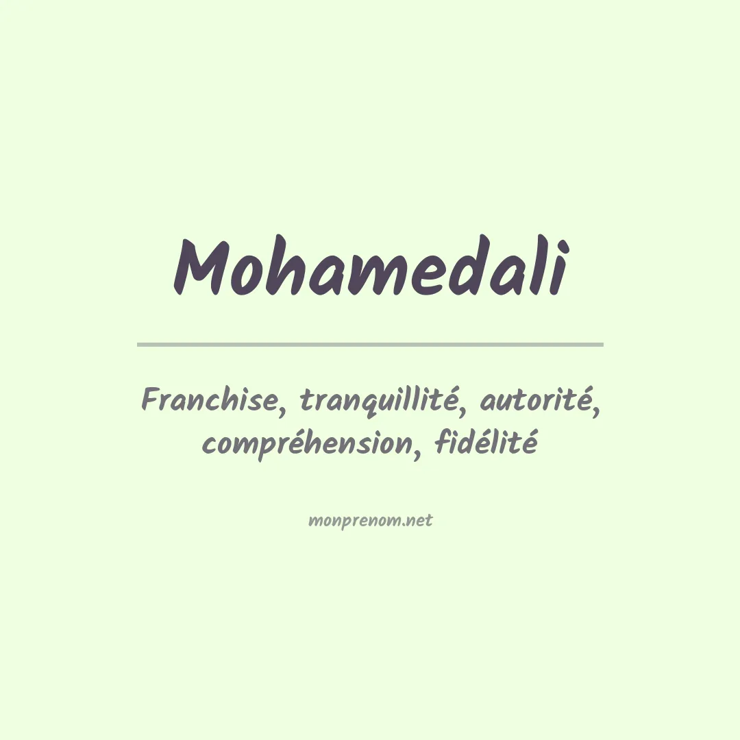 Signification du prénom Mohamedali