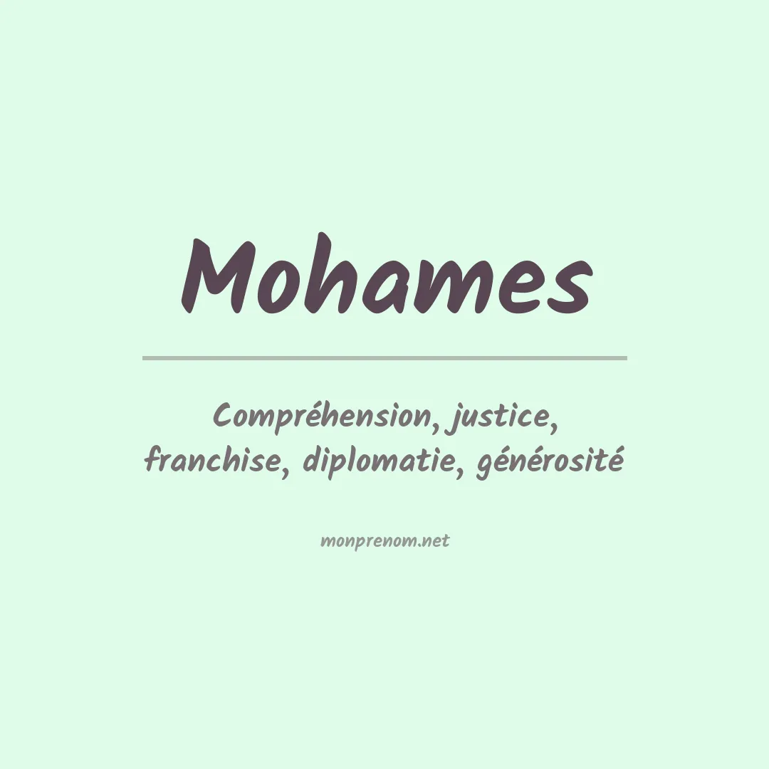 Signification du prénom Mohames