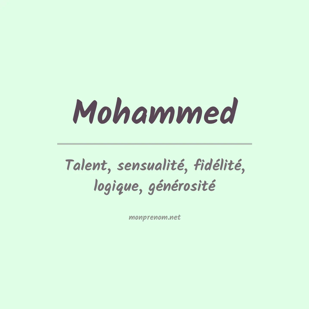 Prénom Mohammed