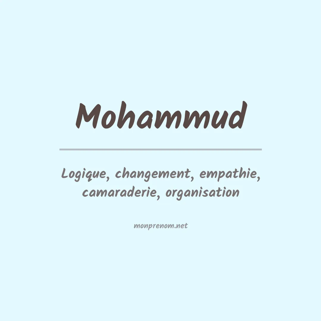 Signification du prénom Mohammud