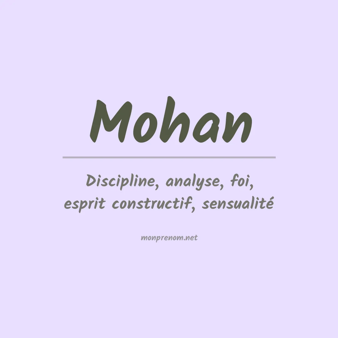 Prénom Mohan