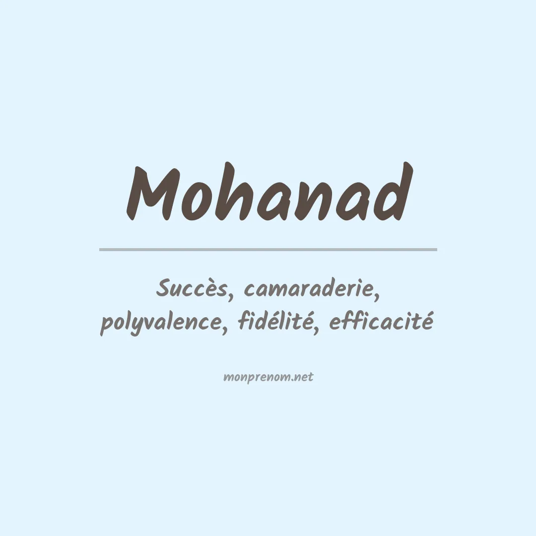 Signification du prénom Mohanad