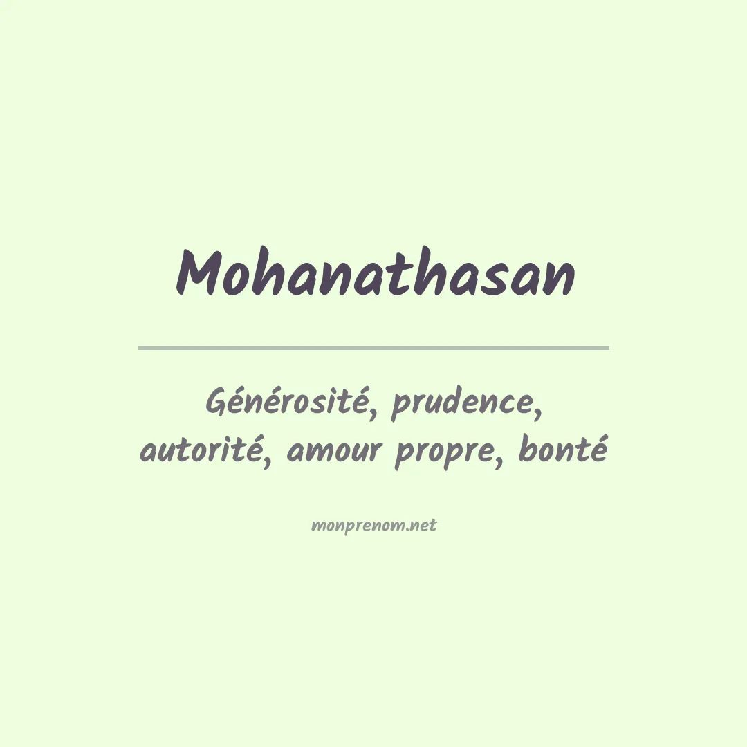 Prénom Mohanathasan