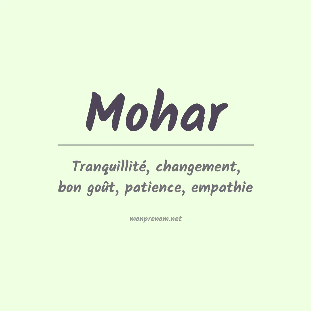 Prénom Mohar