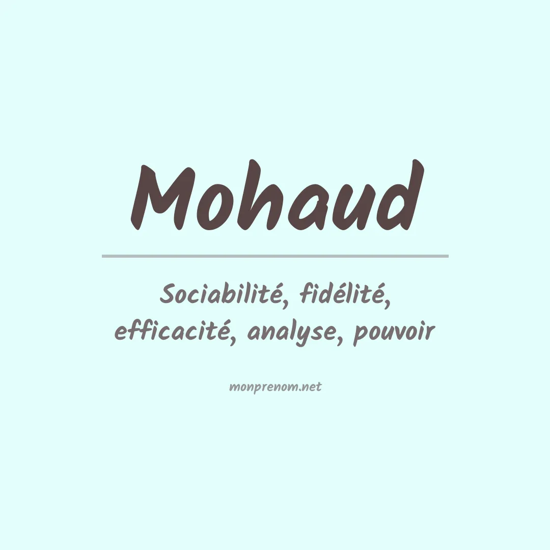 Signification du prénom Mohaud