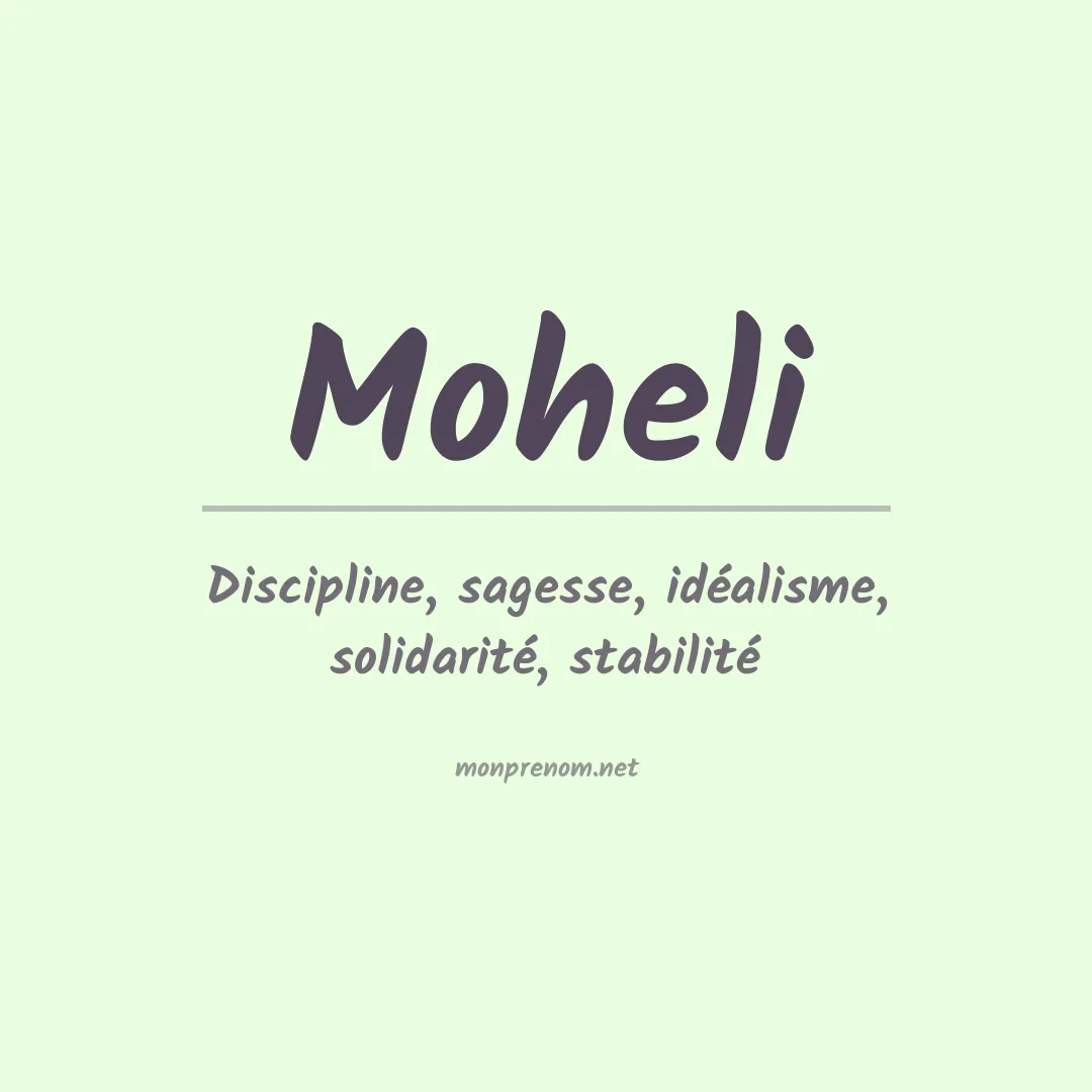 Signification du prénom Moheli