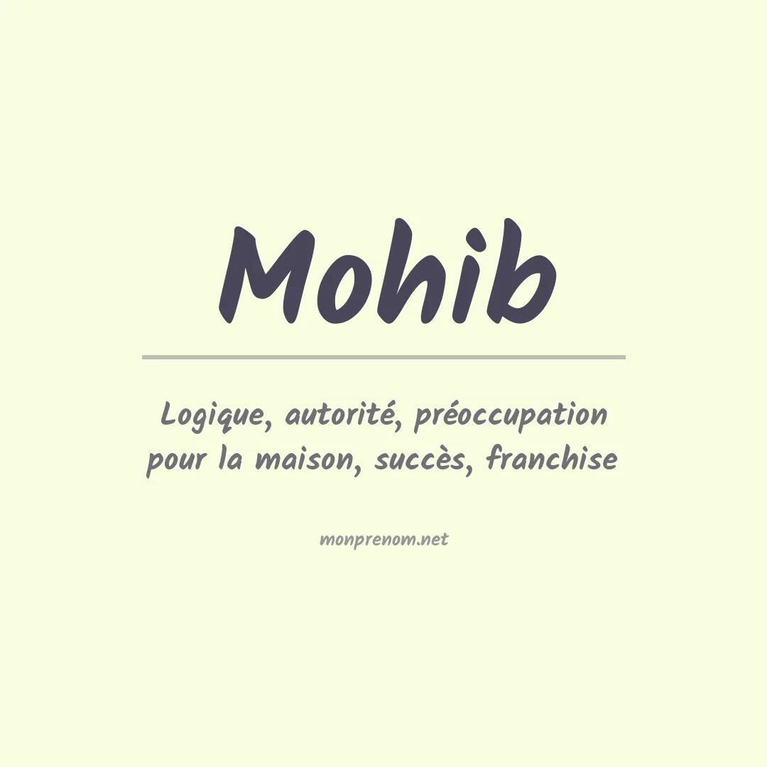 Signification du prénom Mohib