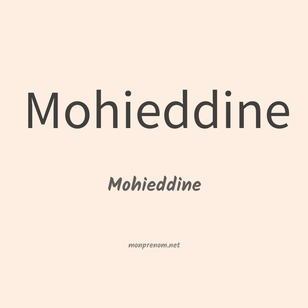 Mohieddine en chinois