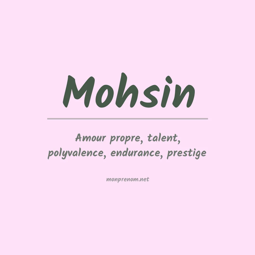 Prénom Mohsin