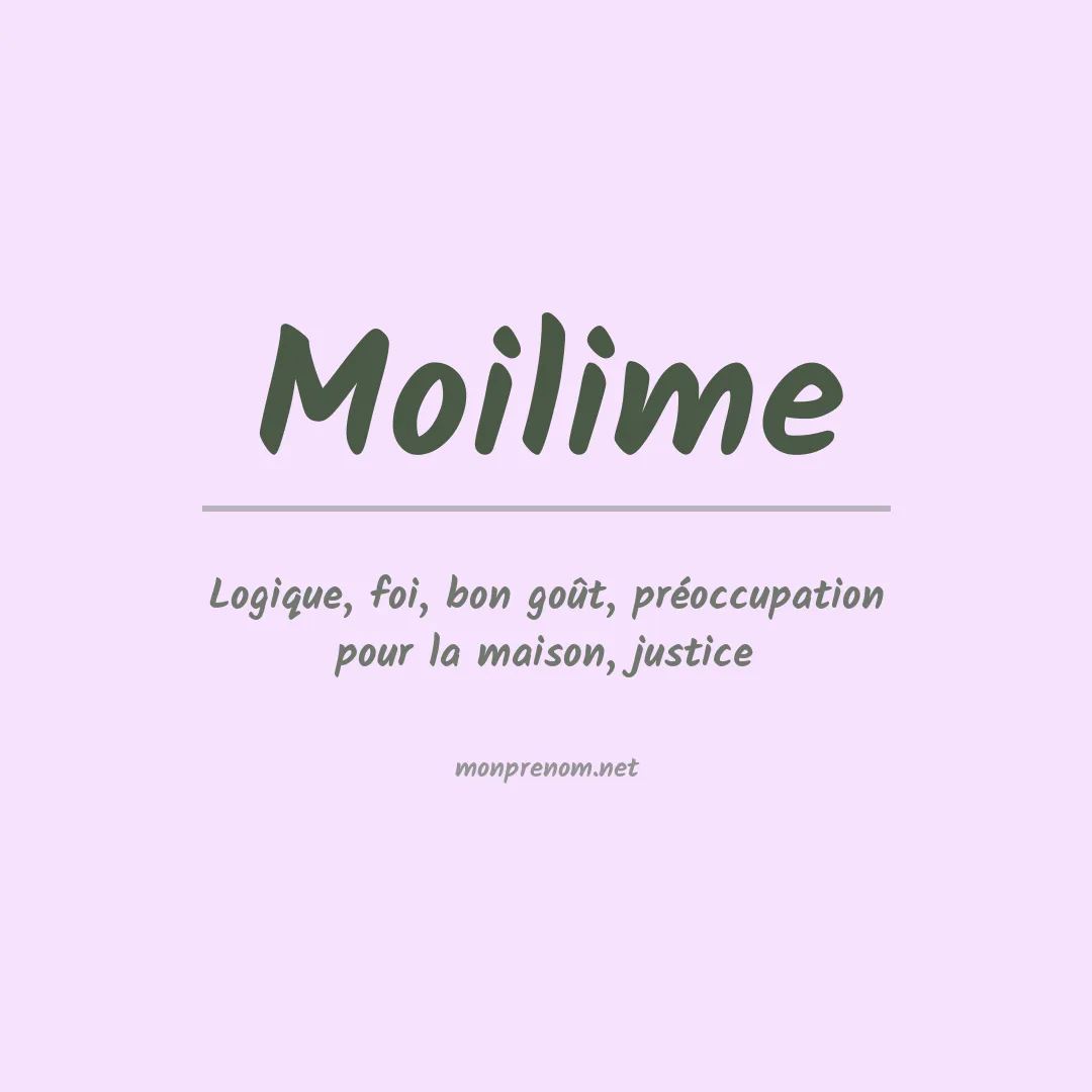 Signification du prénom Moilime