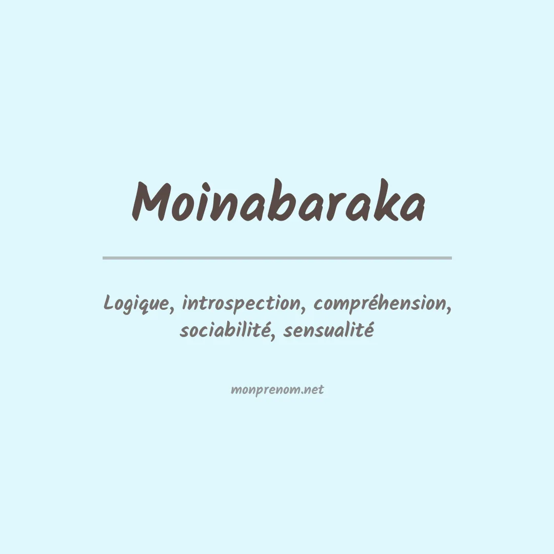 Signification du prénom Moinabaraka