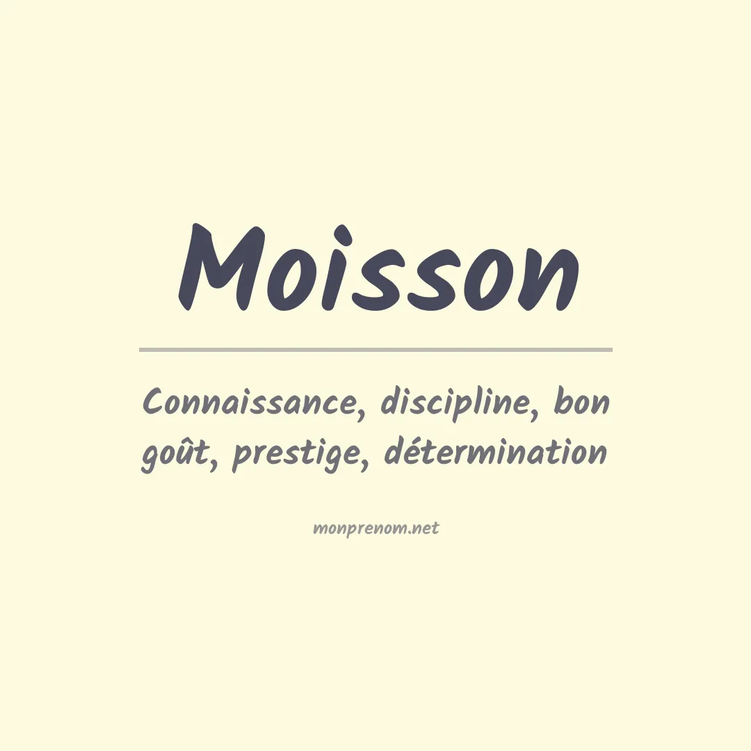 Signification du prénom Moisson
