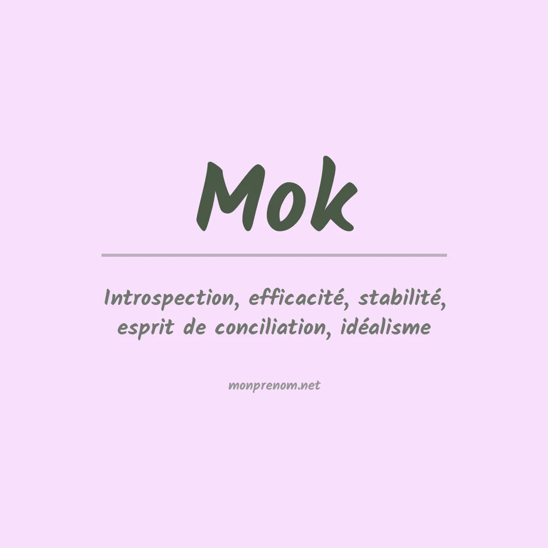 Prénom Mok