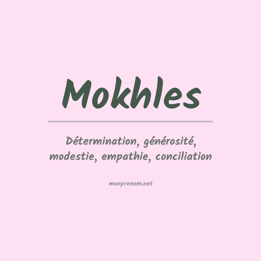 Prénom Mokhles